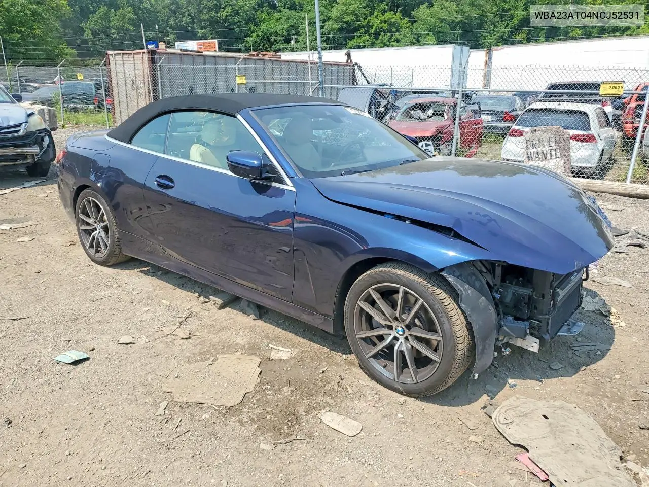 2022 BMW 430I VIN: WBA23AT04NCJ52531 Lot: 61208016