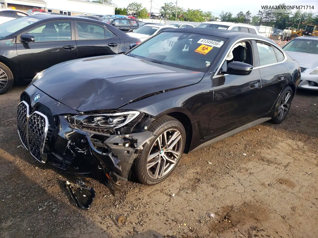 2022 BMW 4 Series VIN: WBA63AV00NFM71714 Lot: 61349456