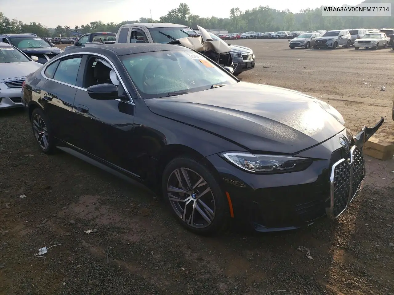 2022 BMW 4 Series VIN: WBA63AV00NFM71714 Lot: 61349456