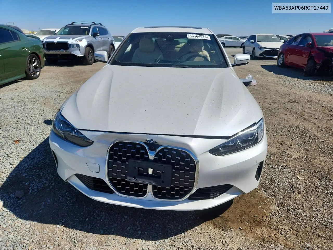 2024 BMW 430I VIN: WBA53AP06RCP27449 Lot: 58564626