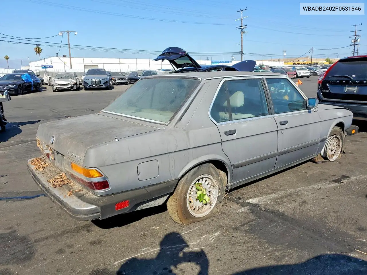 1985 BMW 524 Td Automatic VIN: WBADB2402F0531546 Lot: 58066976