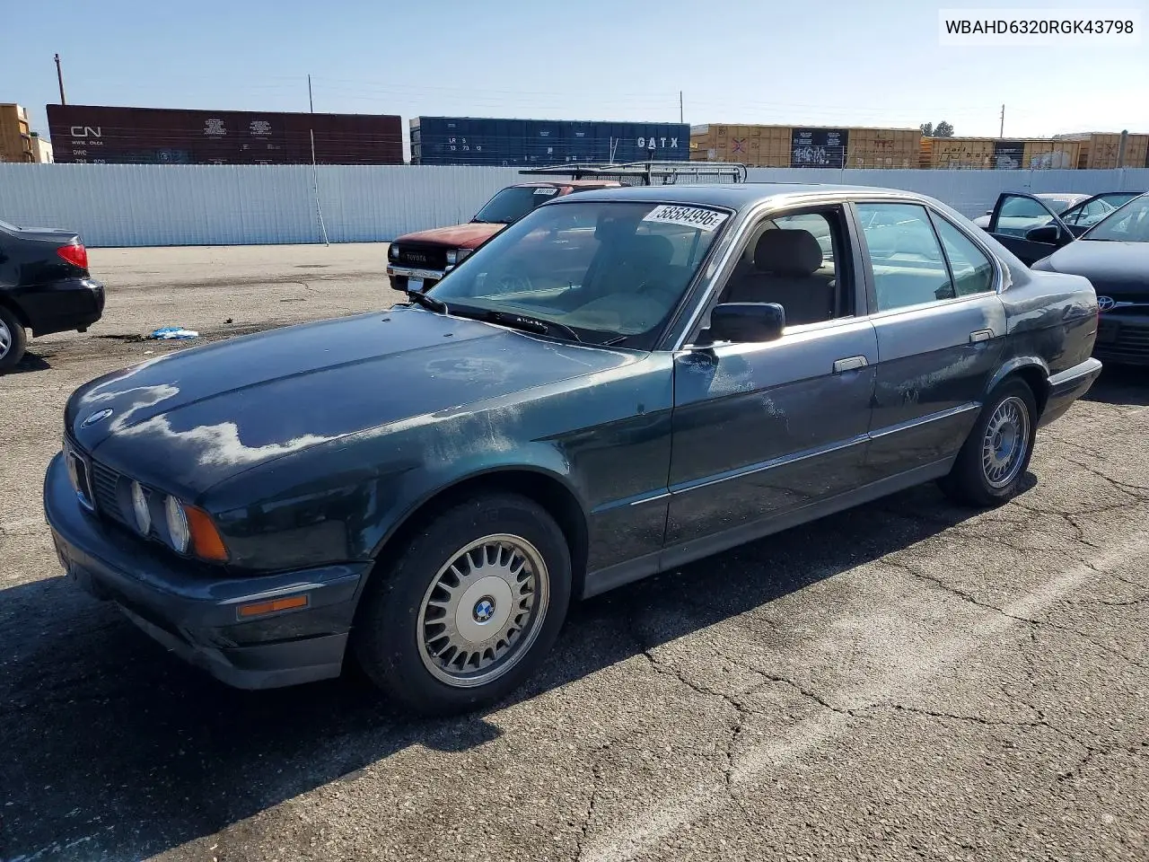 1994 BMW 525 I Automatic VIN: WBAHD6320RGK43798 Lot: 58584996
