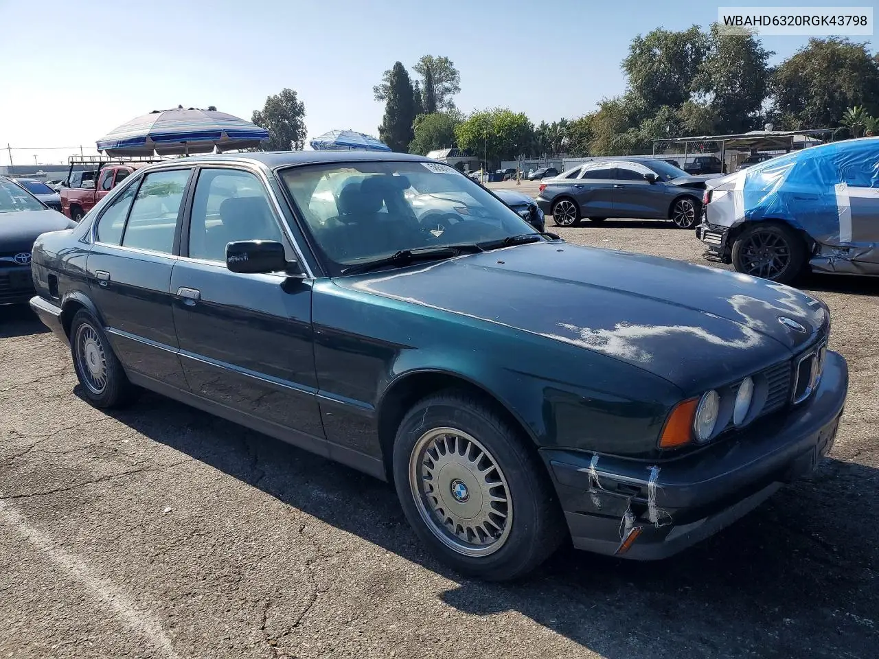 1994 BMW 525 I Automatic VIN: WBAHD6320RGK43798 Lot: 58584996