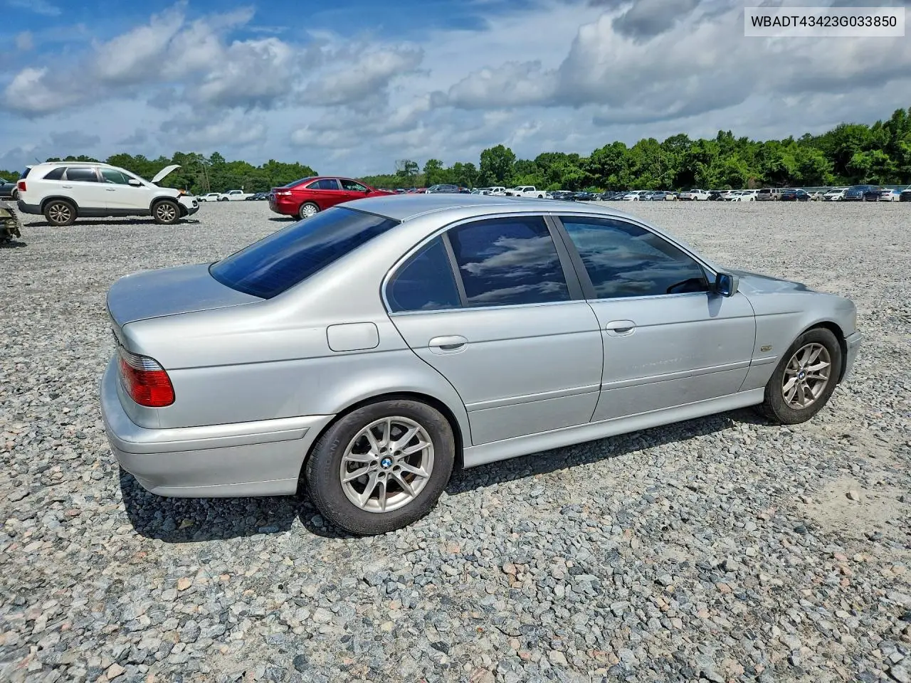 2003 BMW 525 I Automatic VIN: WBADT43423G033850 Lot: 61999736