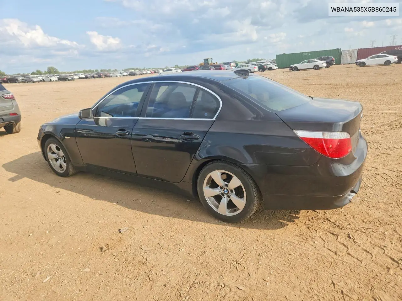 2005 BMW 525 I VIN: WBANA535X5B860245 Lot: 61697536