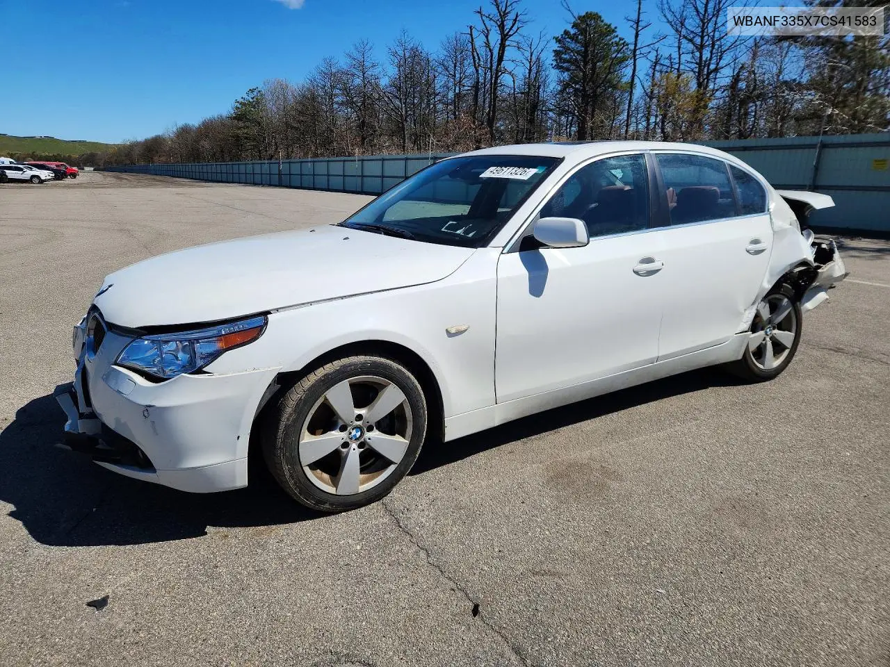 2007 BMW 525I VIN: WBANF335X7CS41583 Lot: 49611326