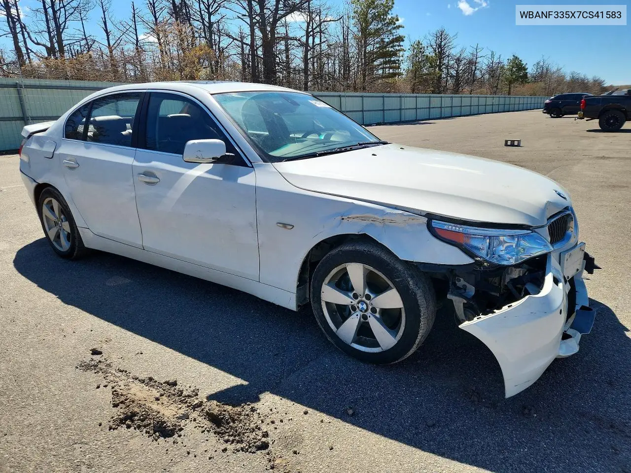 2007 BMW 525I VIN: WBANF335X7CS41583 Lot: 49611326