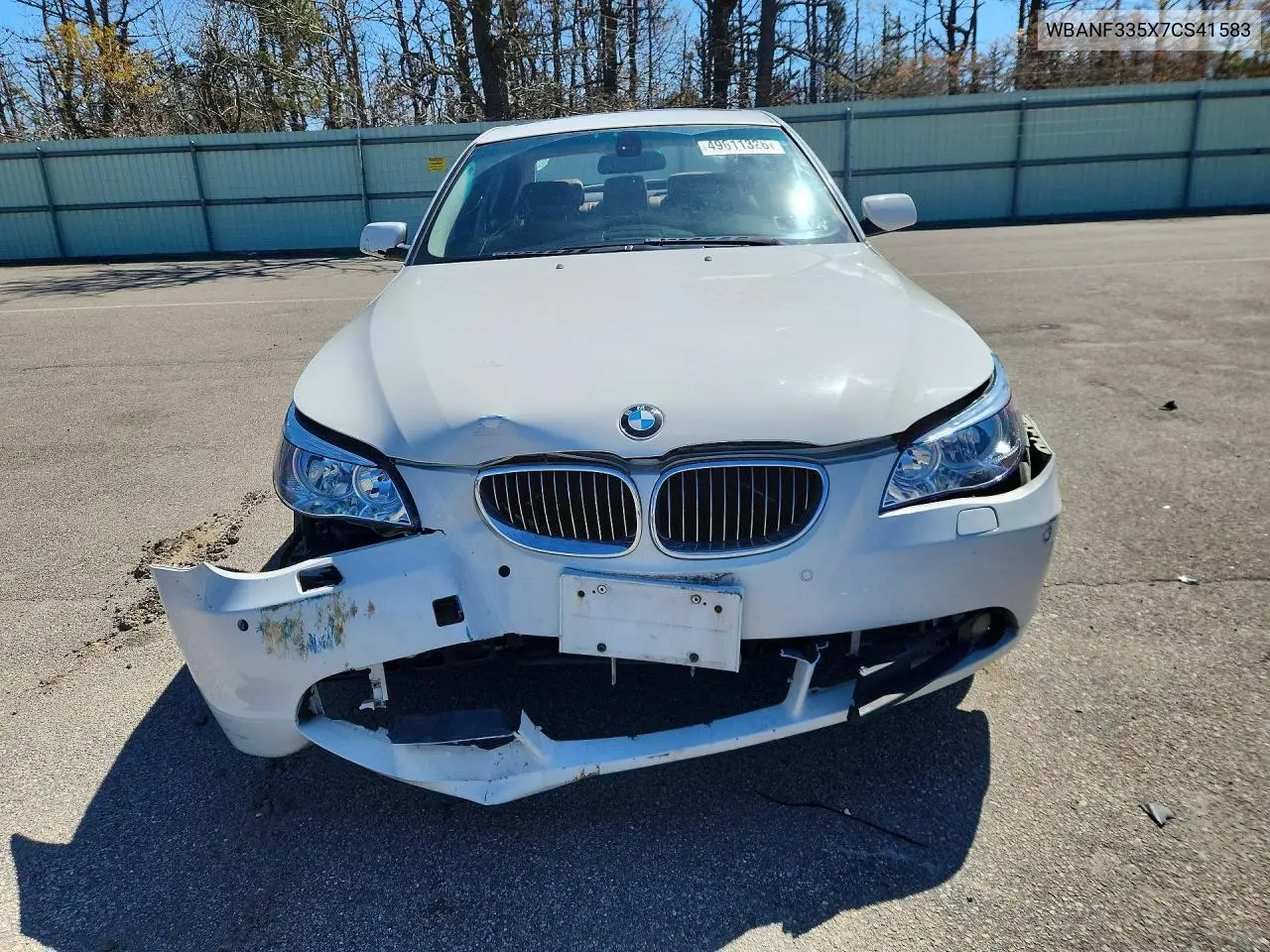 2007 BMW 525I VIN: WBANF335X7CS41583 Lot: 49611326