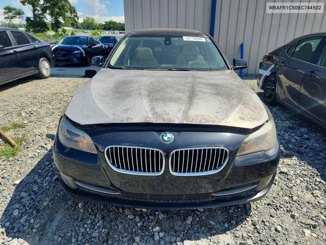 2011 BMW 528 I VIN: WBAFR1C50BC744502 Lot: 58718996