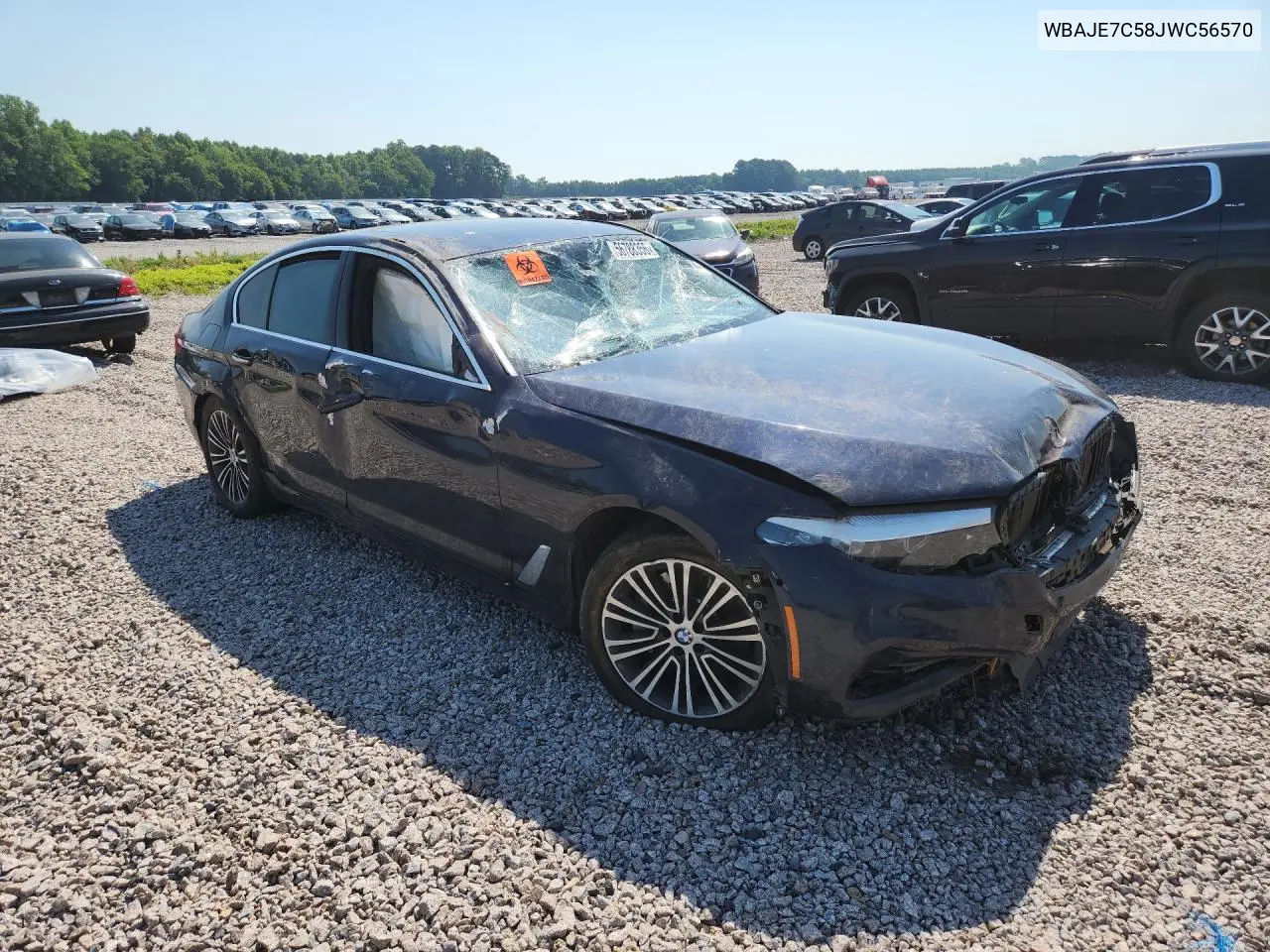 2018 BMW 540 Xi VIN: WBAJE7C58JWC56570 Lot: 56788356