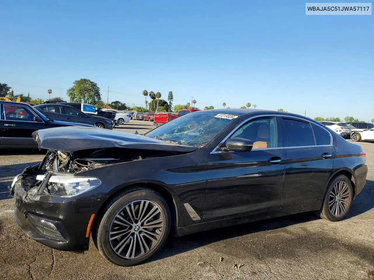 2018 BMW 530 I VIN: WBAJA5C51JWA57117 Lot: 61219326