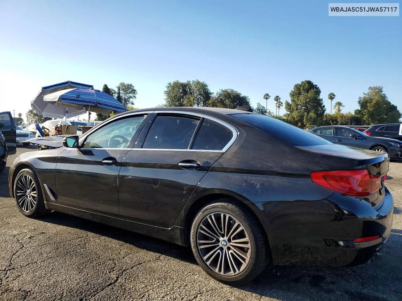 2018 BMW 530 I VIN: WBAJA5C51JWA57117 Lot: 61219326