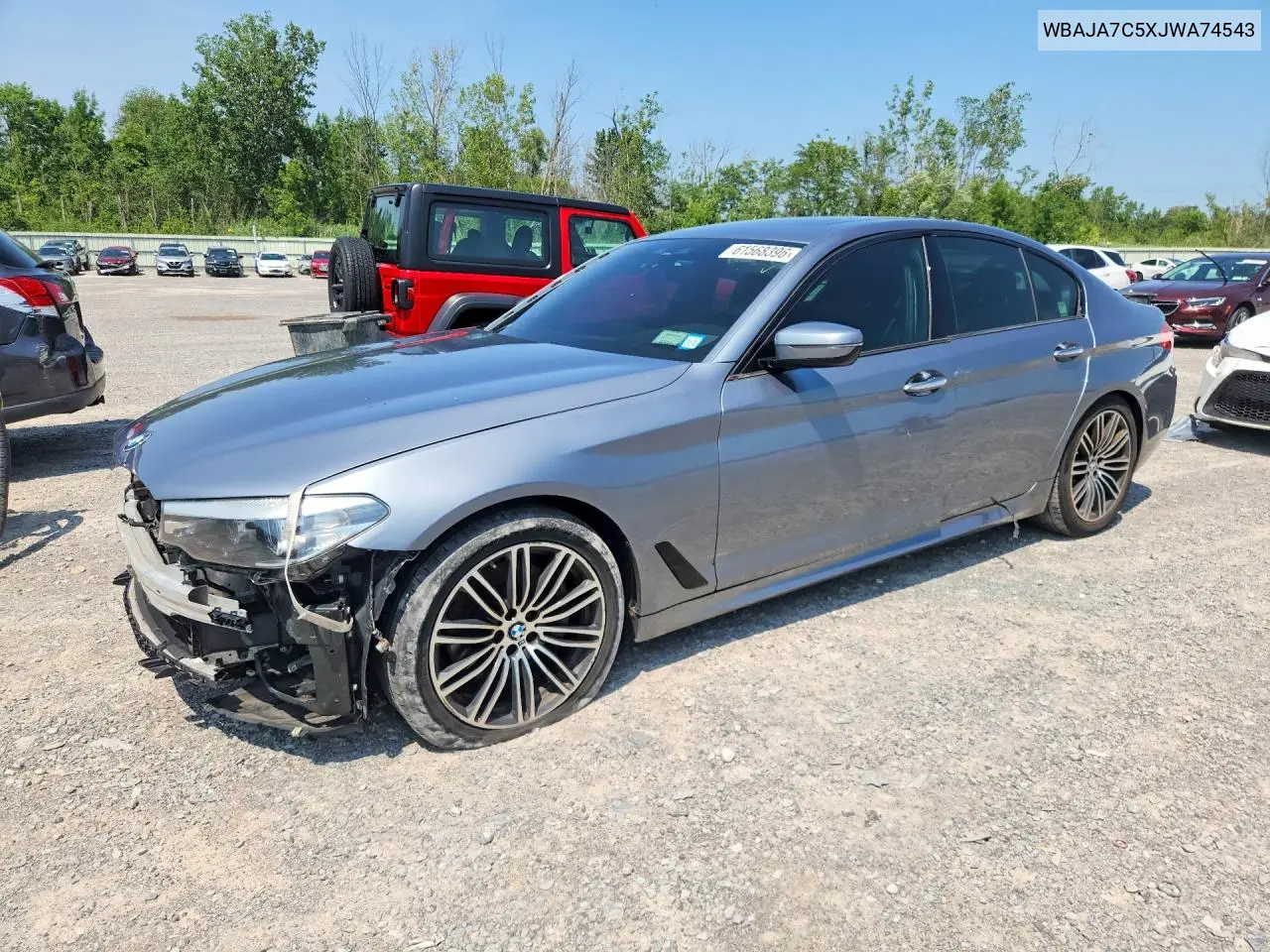 2018 BMW 530 Xi VIN: WBAJA7C5XJWA74543 Lot: 61568396