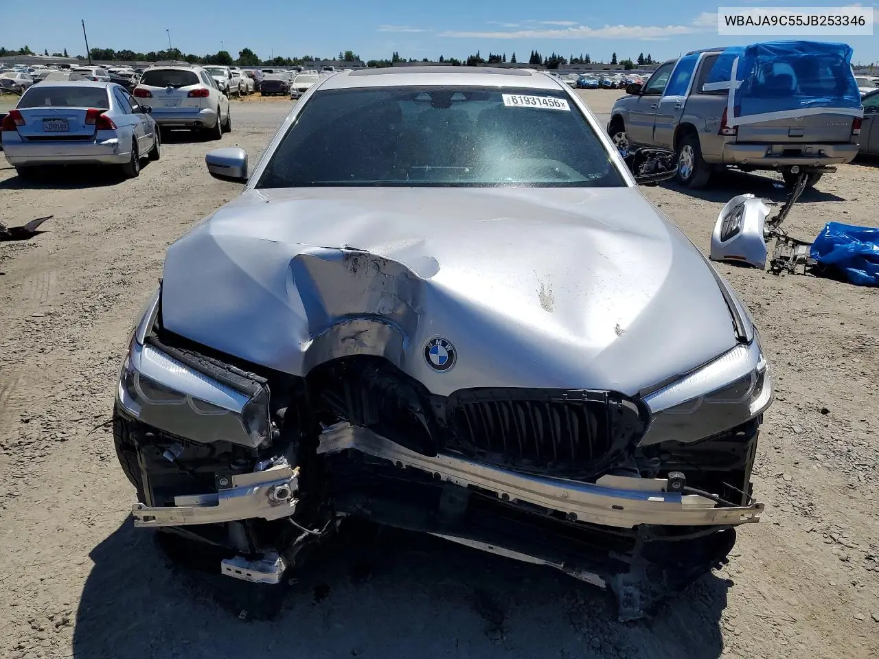 2018 BMW 530E VIN: WBAJA9C55JB253346 Lot: 61931456