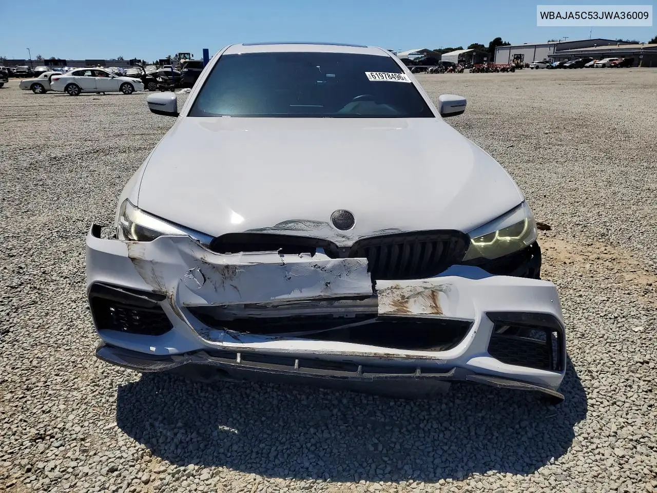 2018 BMW 530 I VIN: WBAJA5C53JWA36009 Lot: 61978496