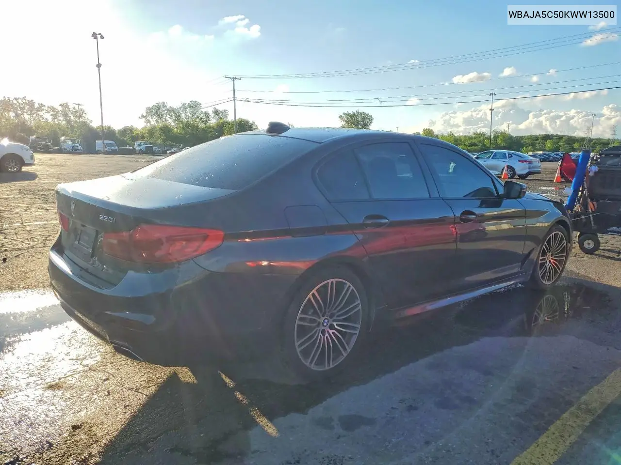 2019 BMW 530 I VIN: WBAJA5C50KWW13500 Lot: 57536186