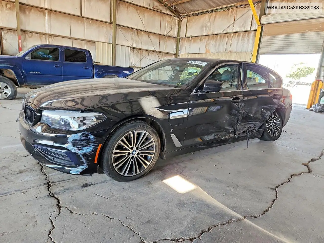 2019 BMW 530E VIN: WBAJA9C53KB389038 Lot: 58947146