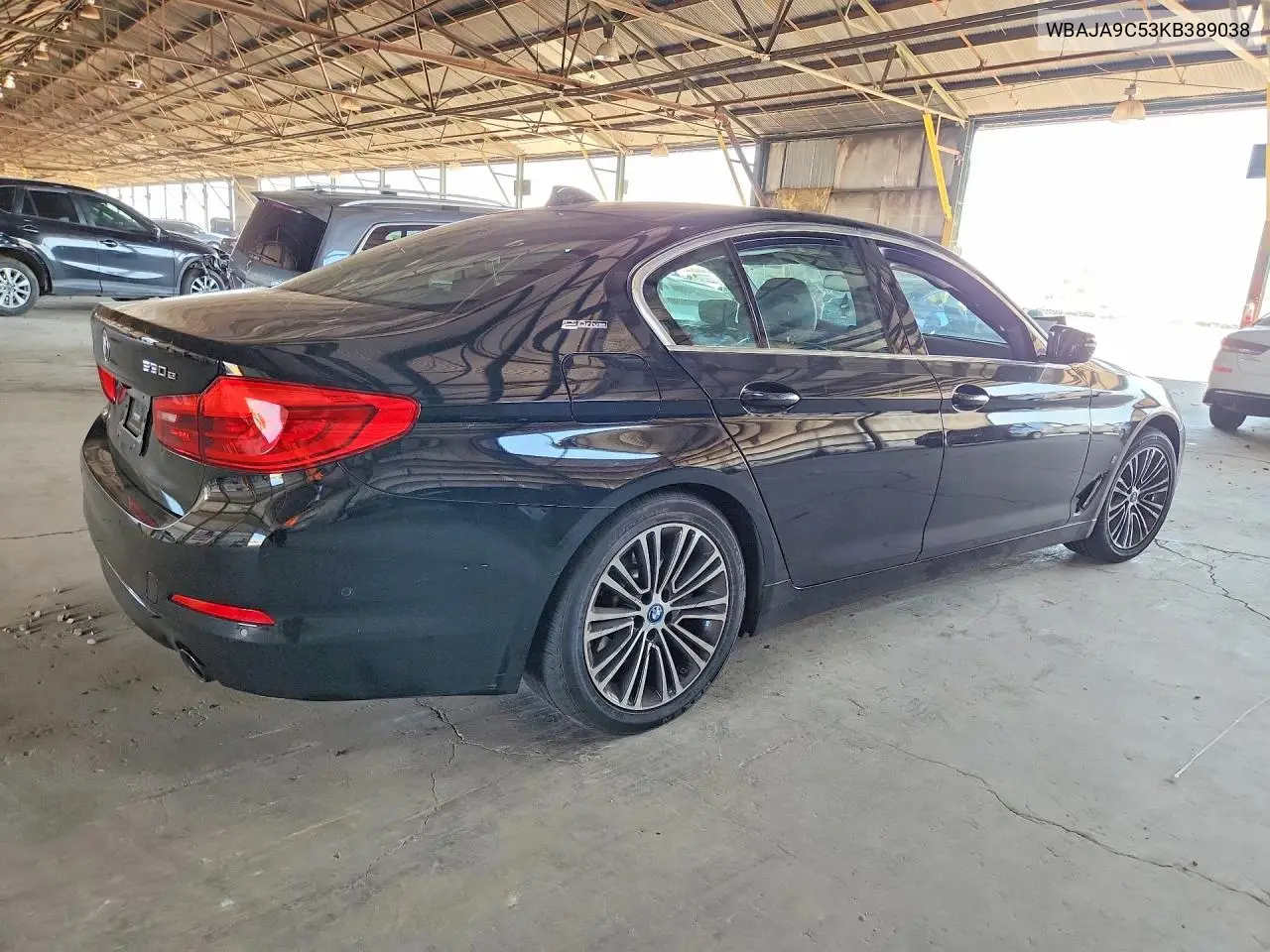 2019 BMW 530E VIN: WBAJA9C53KB389038 Lot: 58947146