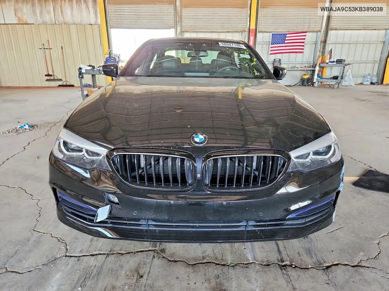 2019 BMW 530E VIN: WBAJA9C53KB389038 Lot: 58947146