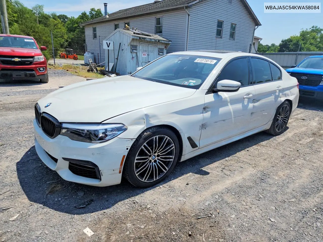 2019 BMW 530 I VIN: WBAJA5C54KWA58084 Lot: 61075876