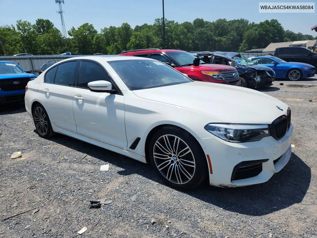 2019 BMW 530 I VIN: WBAJA5C54KWA58084 Lot: 61075876