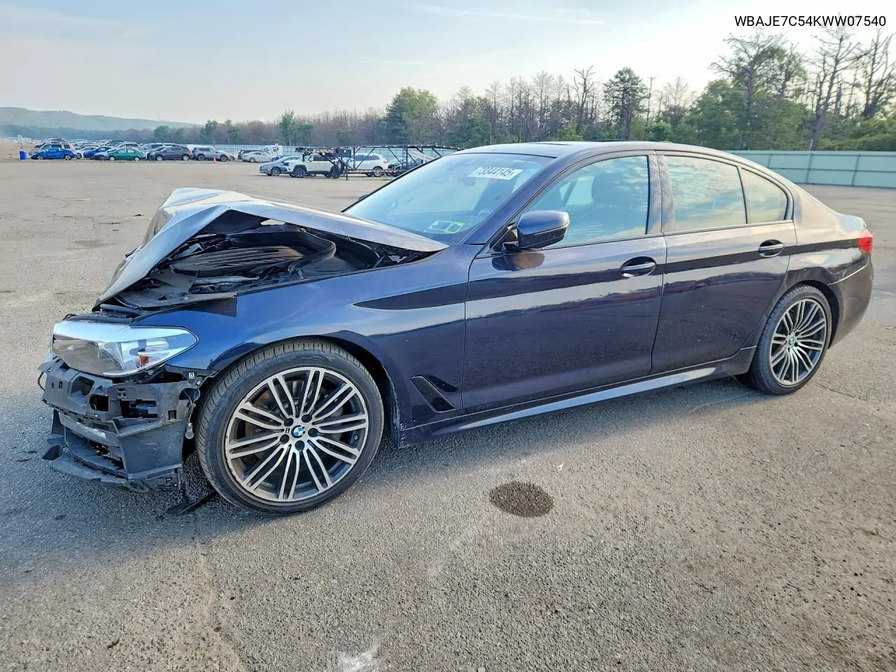 2019 BMW 540 Xi VIN: WBAJE7C54KWW07540 Lot: 73344145