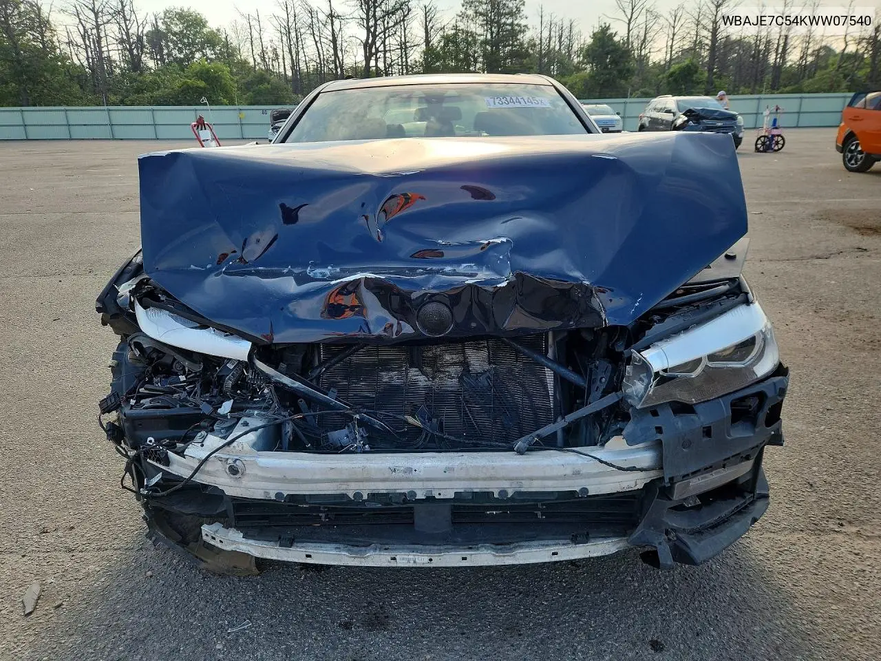 2019 BMW 540 Xi VIN: WBAJE7C54KWW07540 Lot: 73344145