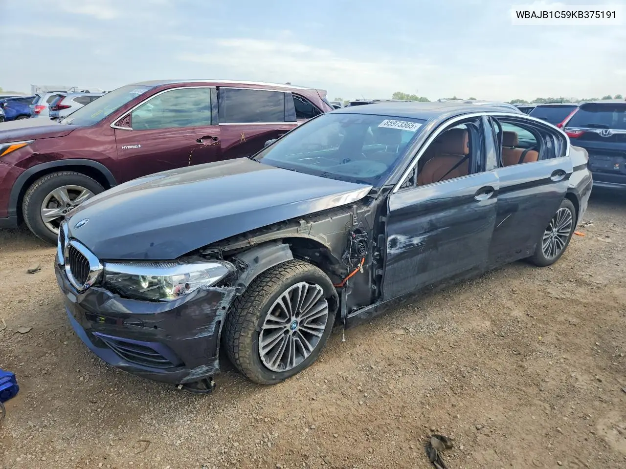 2019 BMW 530Xe VIN: WBAJB1C59KB375191 Lot: 85973365