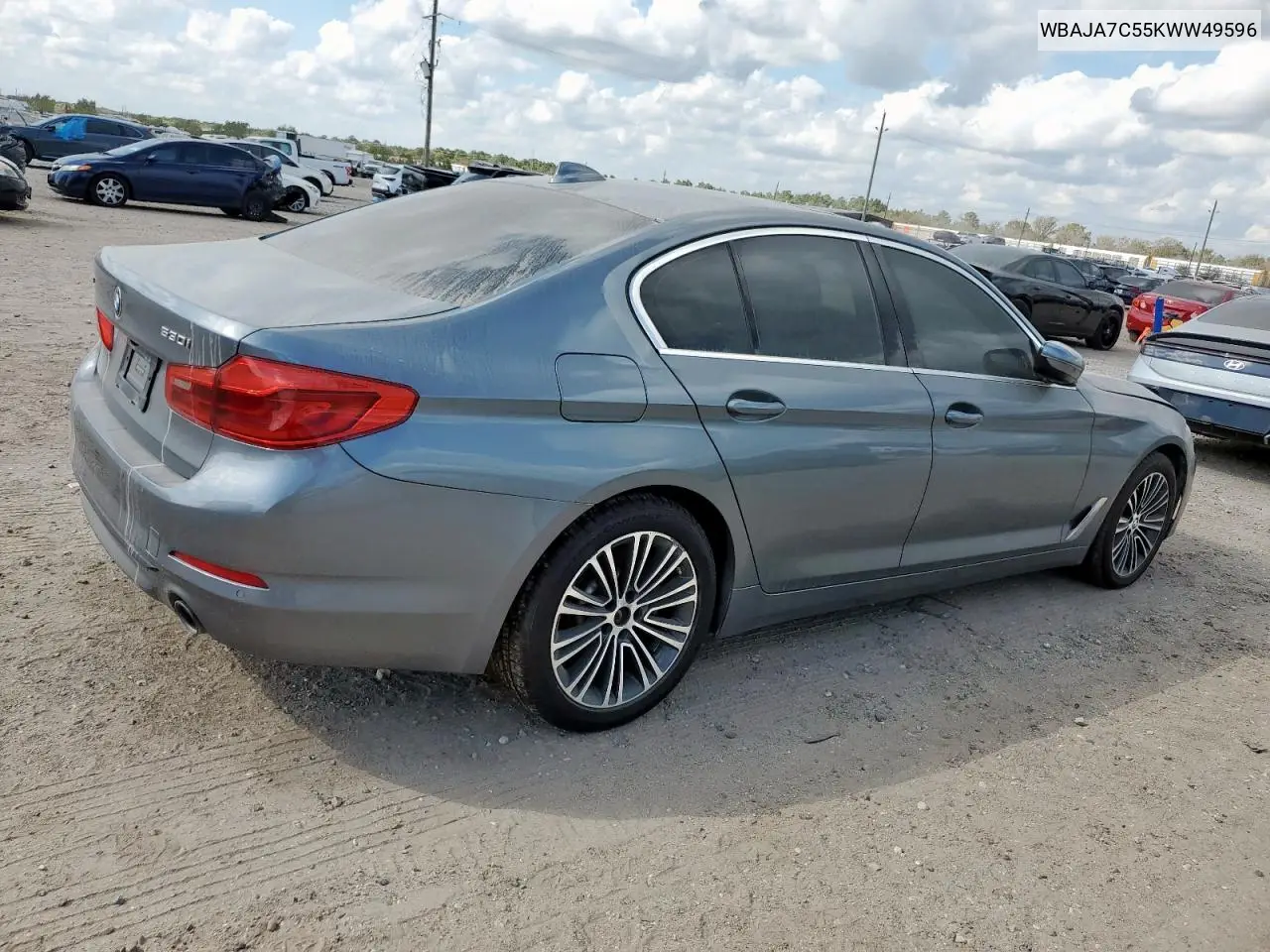 2019 BMW 530I xDrive Sport VIN: WBAJA7C55KWW49596 Lot: 93188305