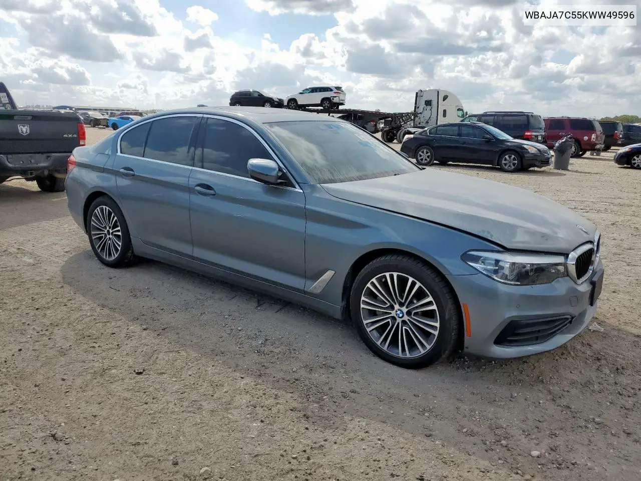 2019 BMW 530I xDrive Sport VIN: WBAJA7C55KWW49596 Lot: 93188305