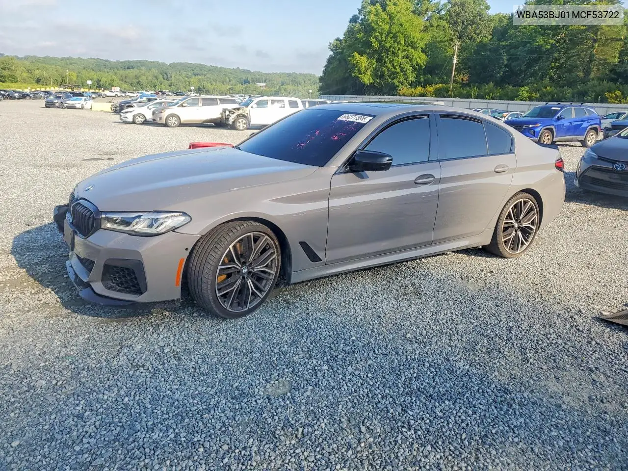 2021 BMW 540 I VIN: WBA53BJ01MCF53722 Lot: 60277806