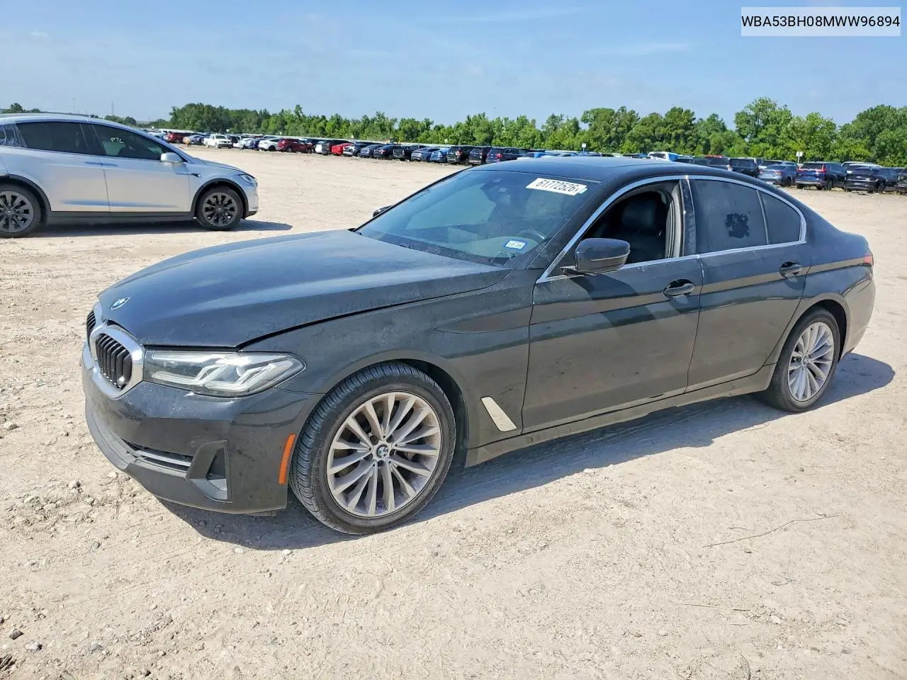 2021 BMW 530 I VIN: WBA53BH08MWW96894 Lot: 61772526
