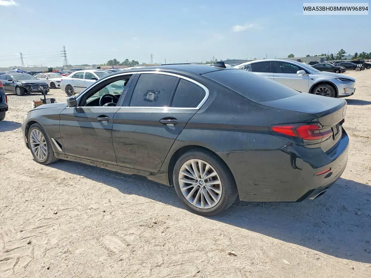 2021 BMW 530 I VIN: WBA53BH08MWW96894 Lot: 61772526