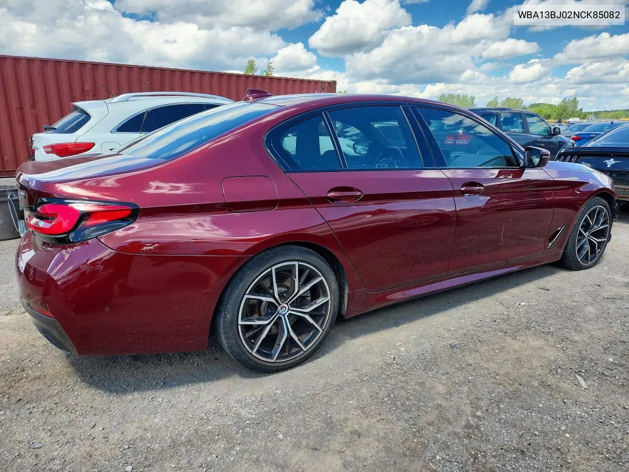 2022 BMW 530 Xi VIN: WBA13BJ02NCK85082 Lot: 57266646