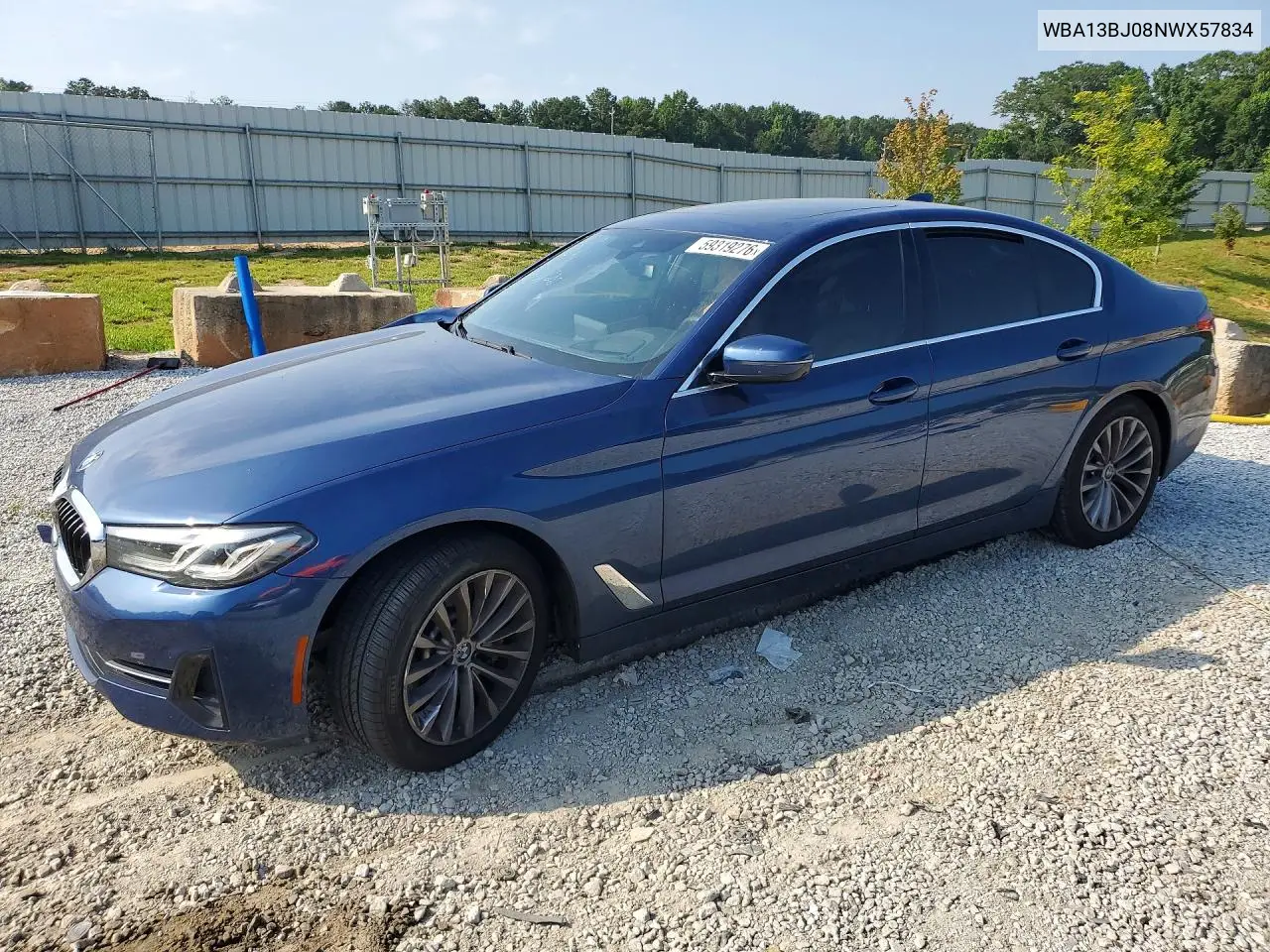 2022 BMW 530 Xi VIN: WBA13BJ08NWX57834 Lot: 59319276