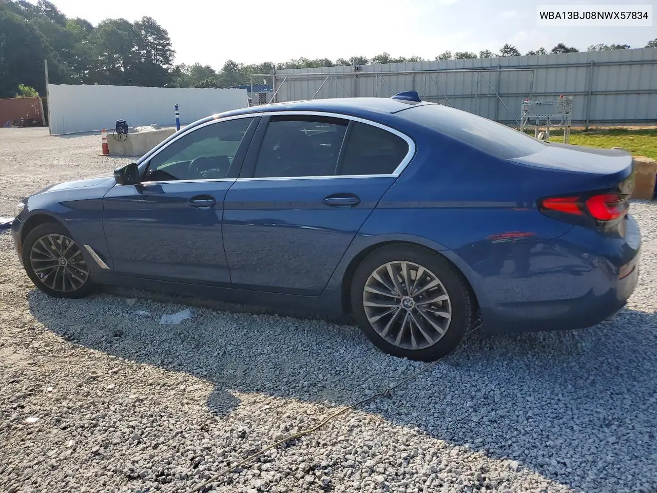 2022 BMW 530 Xi VIN: WBA13BJ08NWX57834 Lot: 59319276