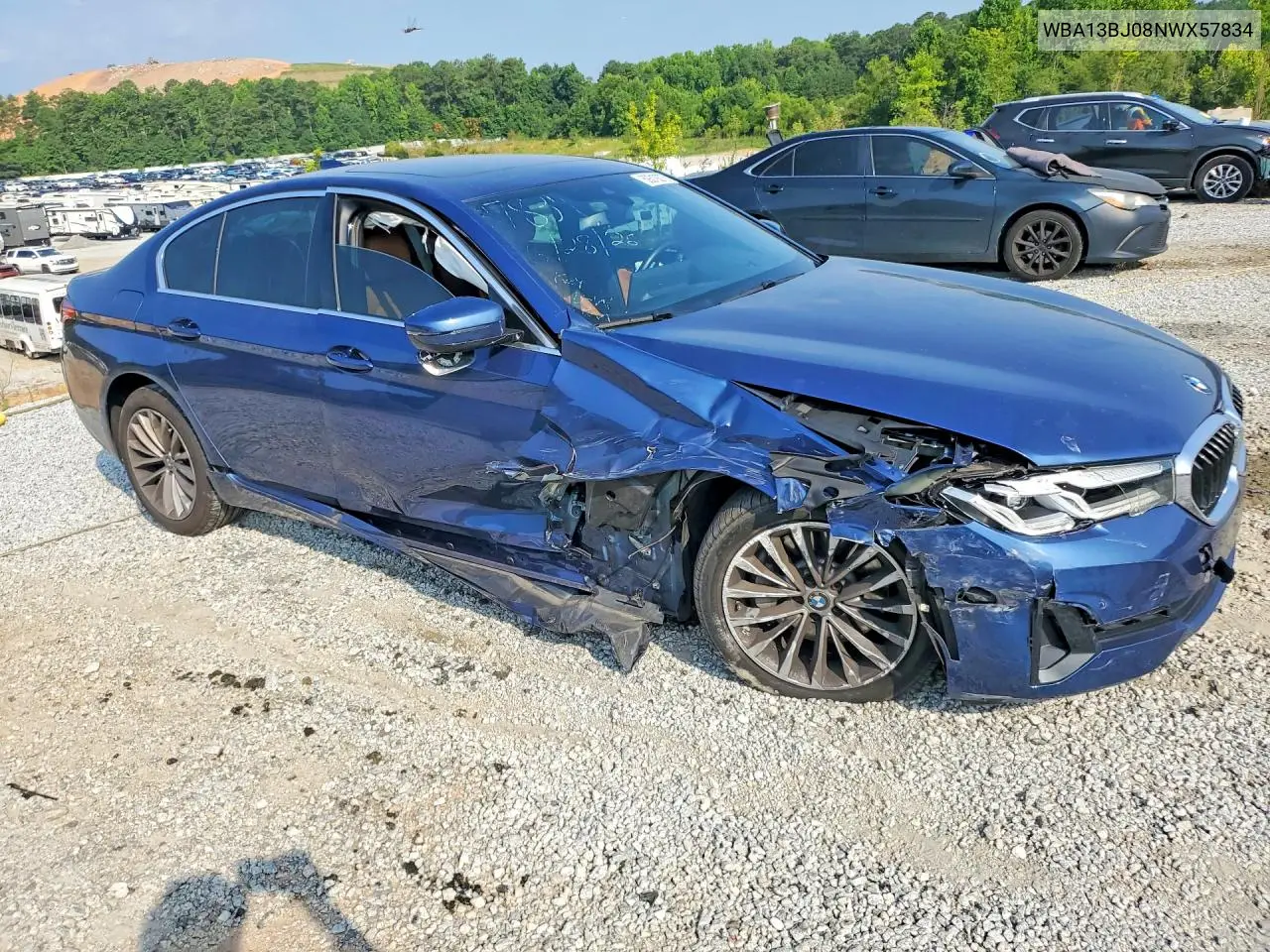 2022 BMW 530 Xi VIN: WBA13BJ08NWX57834 Lot: 59319276
