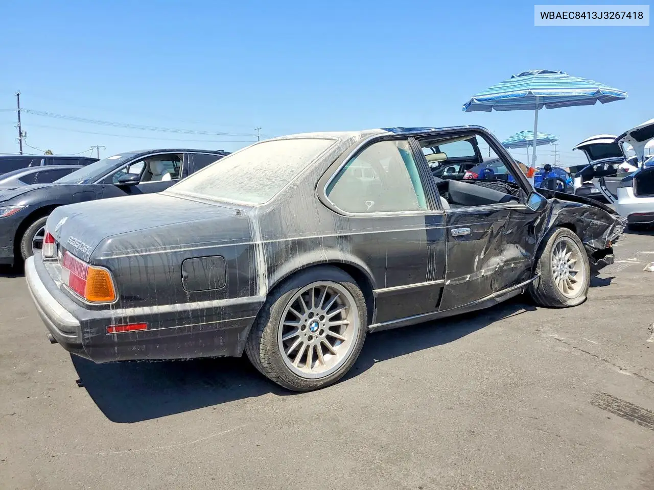 1988 BMW 635 Csi Automatic VIN: WBAEC8413J3267418 Lot: 60442126