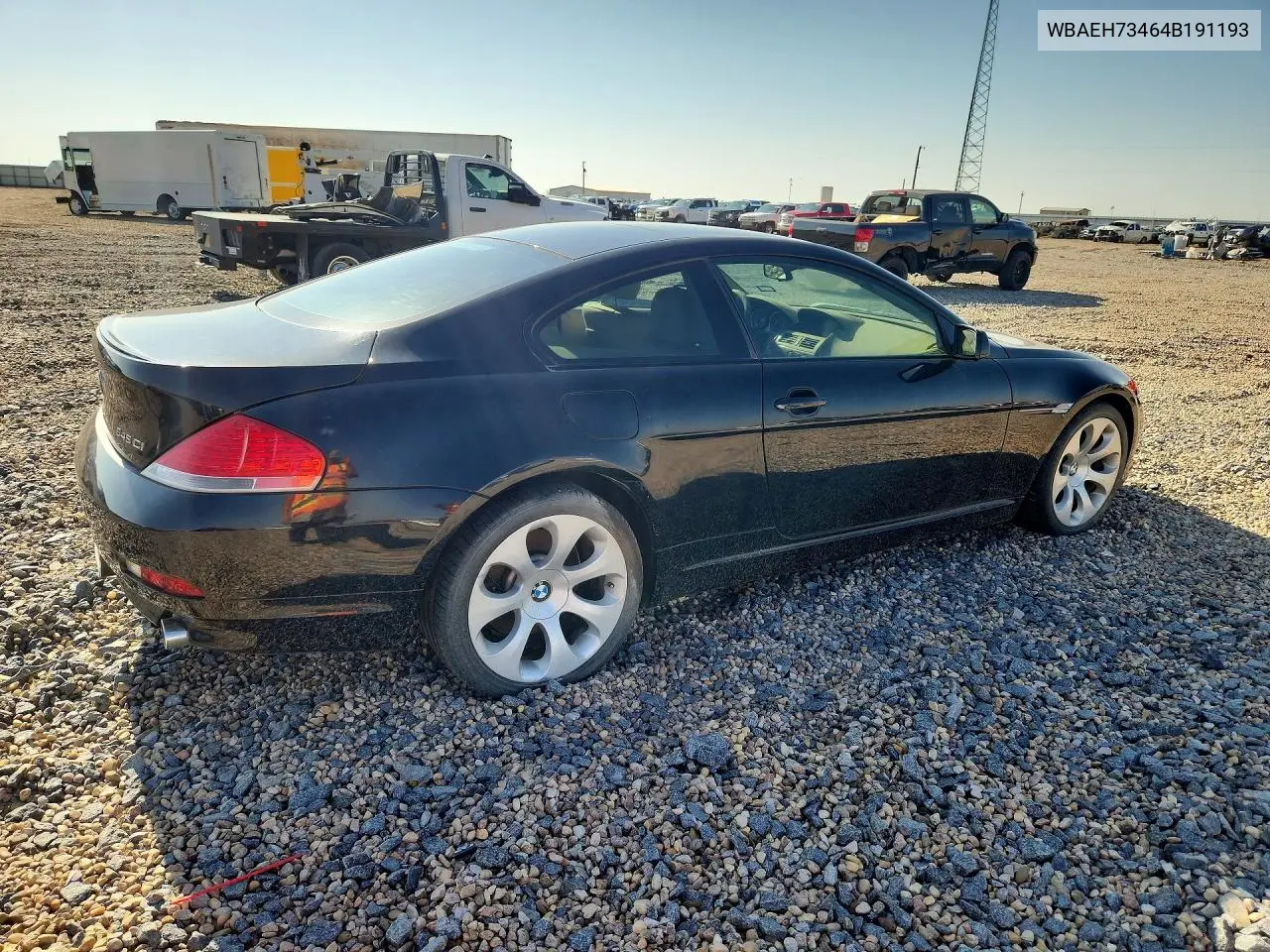 2004 BMW 645 Ci Automatic VIN: WBAEH73464B191193 Lot: 59387876
