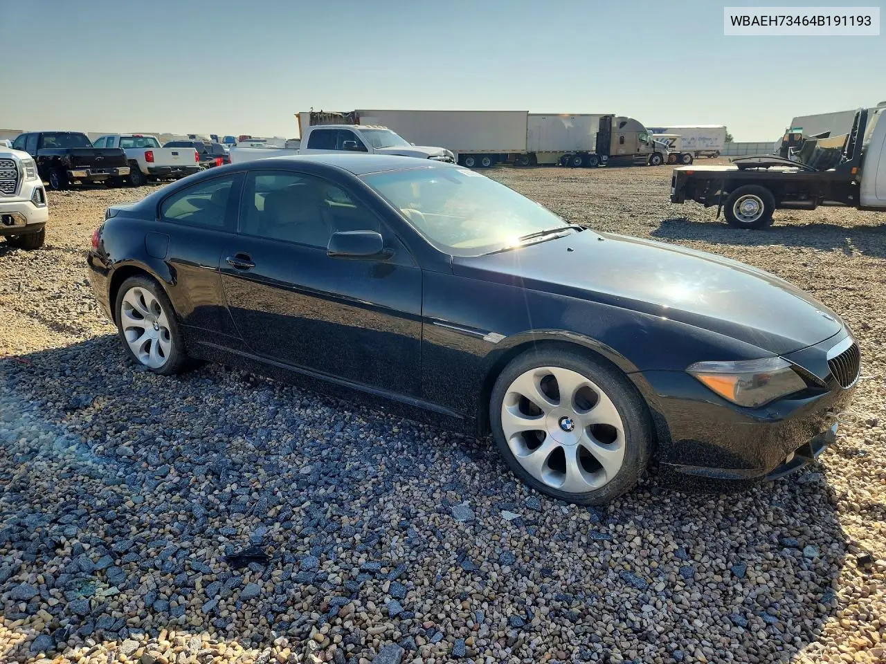 2004 BMW 645 Ci Automatic VIN: WBAEH73464B191193 Lot: 59387876