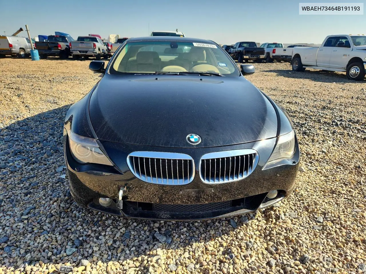 2004 BMW 645 Ci Automatic VIN: WBAEH73464B191193 Lot: 59387876