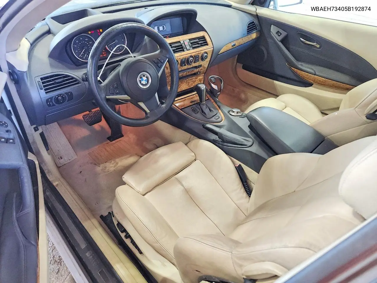 2005 BMW 645 Ci Automatic VIN: WBAEH73405B192874 Lot: 61281056