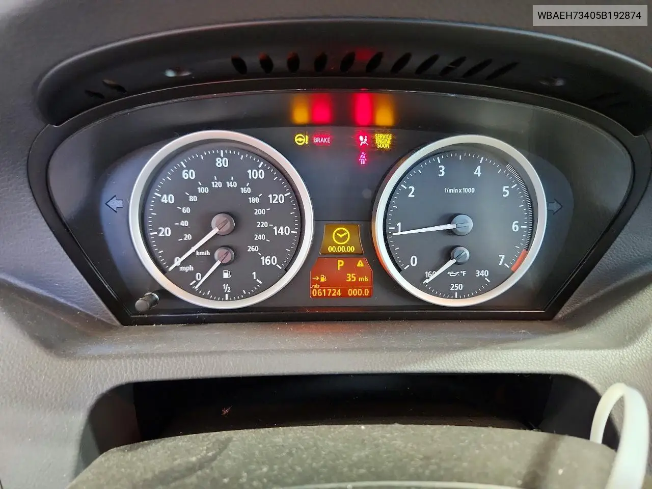 2005 BMW 645 Ci Automatic VIN: WBAEH73405B192874 Lot: 61281056