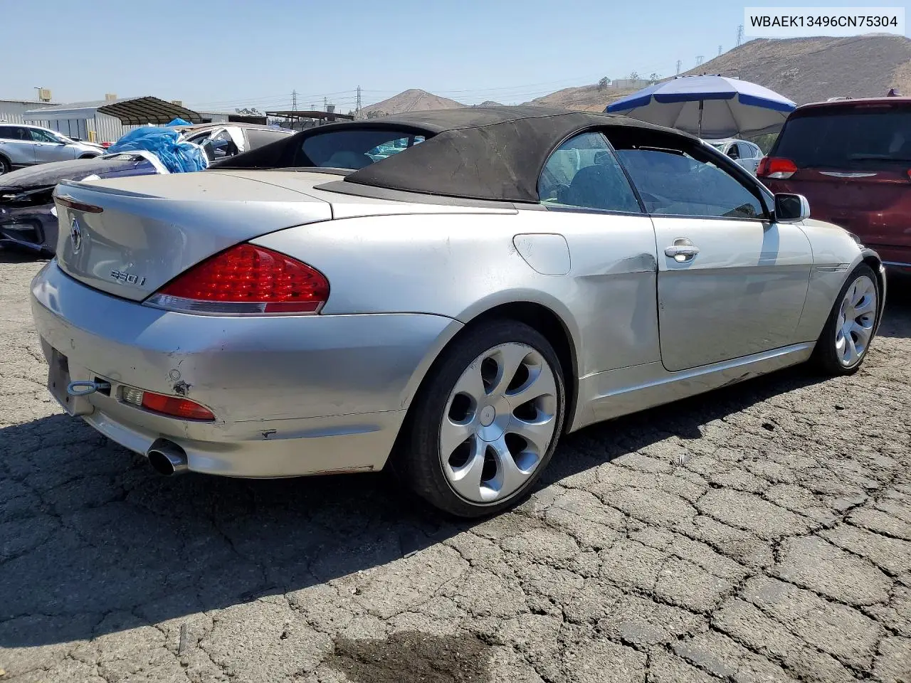 2006 BMW 650 I VIN: WBAEK13496CN75304 Lot: 58761976