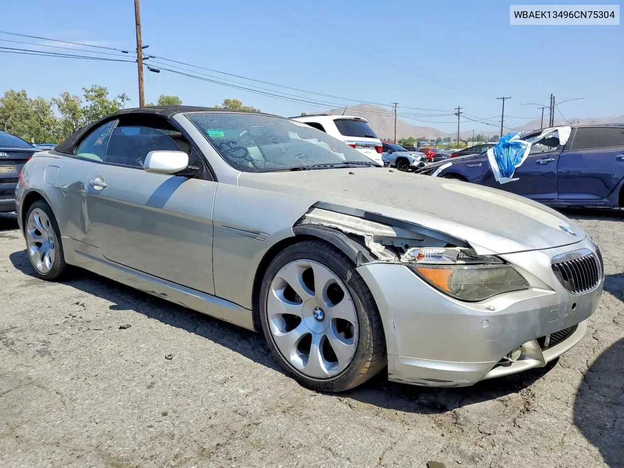 2006 BMW 650 I VIN: WBAEK13496CN75304 Lot: 58761976