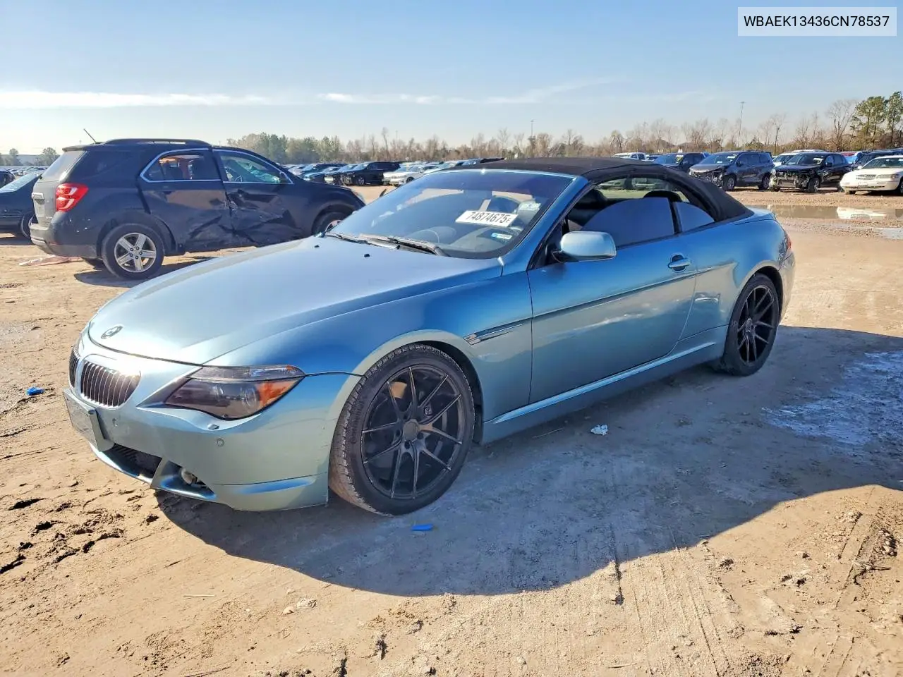 2006 BMW 650 I VIN: WBAEK13436CN78537 Lot: 74874675