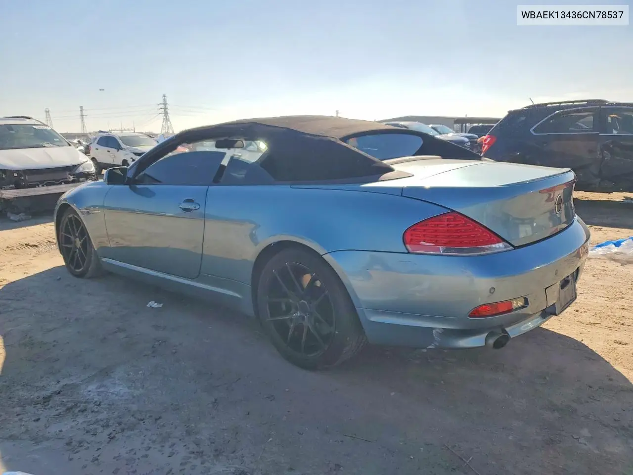 2006 BMW 650 I VIN: WBAEK13436CN78537 Lot: 74874675