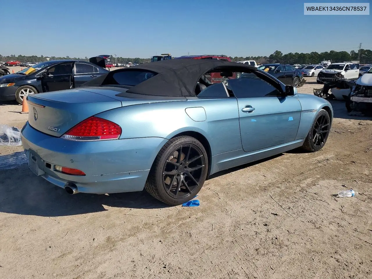 2006 BMW 650 I VIN: WBAEK13436CN78537 Lot: 74874675