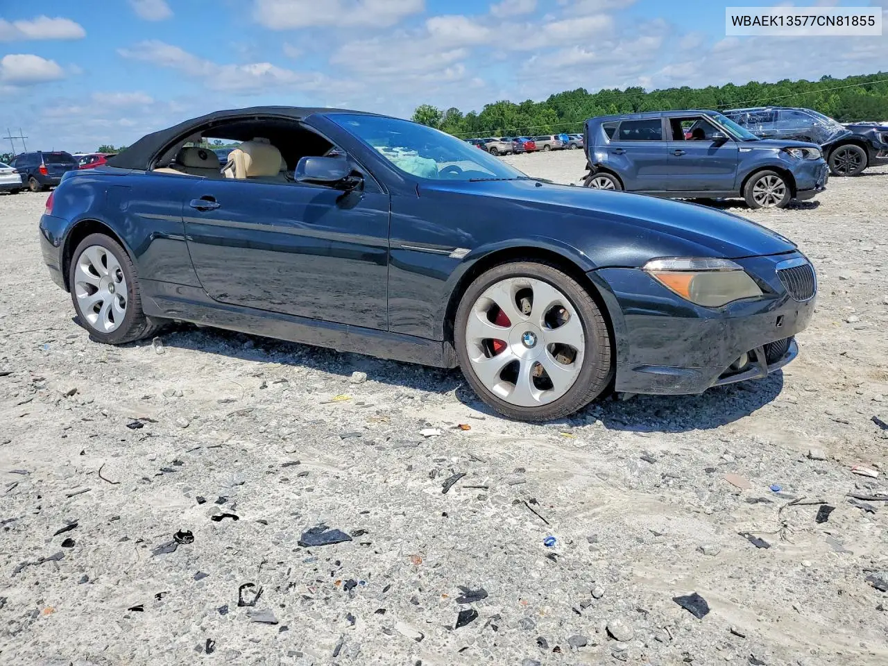 2007 BMW 650 I VIN: WBAEK13577CN81855 Lot: 58527886