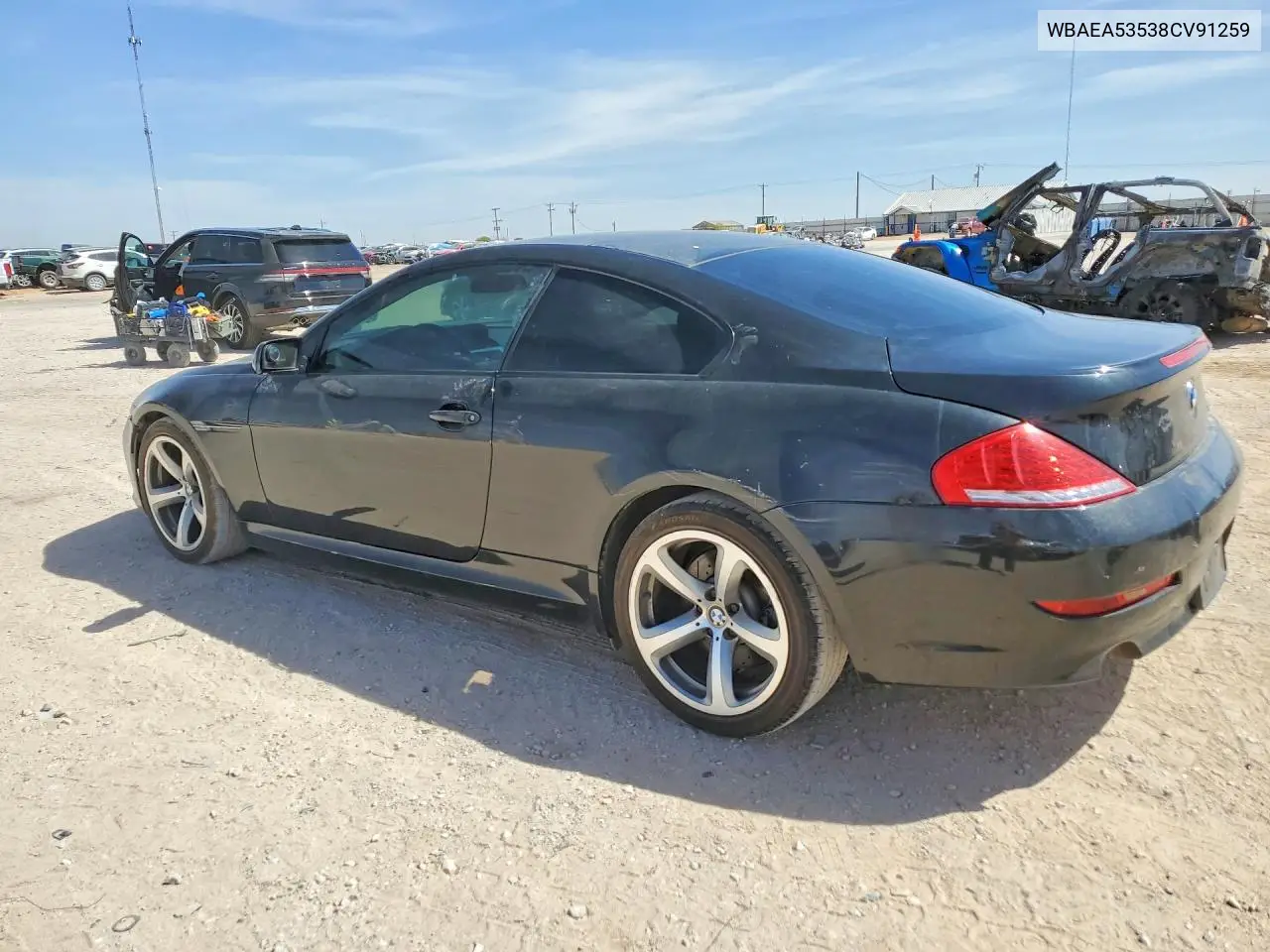 2008 BMW 650 I VIN: WBAEA53538CV91259 Lot: 46770066